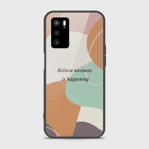 Oppo A16 Cover - Happy Series - HQ Ultra Shine Premium Infinity Glass Soft Silicon Borders Case