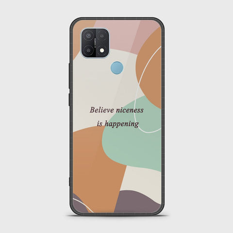 Oppo A15 Cover - Happy Series - HQ Ultra Shine Premium Infinity Glass Soft Silicon Borders Case