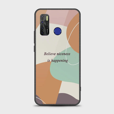 Tecno Camon 15 Cover - Happy Series - HQ Ultra Shine Premium Infinity Glass Soft Silicon Borders Case