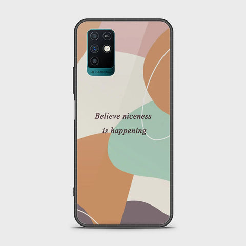 Infinix Note 10 Cover - Happy Series - HQ Ultra Shine Premium Infinity Glass Soft Silicon Borders Case