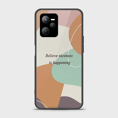 Realme V25 Cover - Happy Series - HQ Ultra Shine Premium Infinity Glass Soft Silicon Borders Case