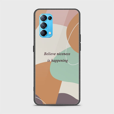 Oppo Reno 5 4G Cover - Happy Series - HQ Ultra Shine Premium Infinity Glass Soft Silicon Borders Case