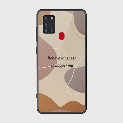 Samsung Galaxy A21s Cover - Happy Series - HQ Ultra Shine Premium Infinity Glass Soft Silicon Borders Case