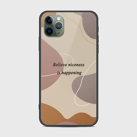 iPhone 11 Pro Max Cover - Happy Series - HQ Ultra Shine Premium Infinity Glass Soft Silicon Borders Case