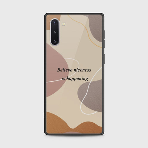 Samsung Galaxy Note 10 Cover - Happy Series - HQ Ultra Shine Premium Infinity Glass Soft Silicon Borders Case