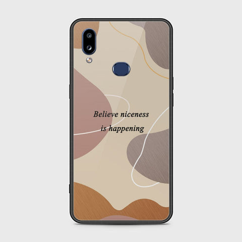 Samsung Galaxy A10s Cover - Happy Series - HQ Ultra Shine Premium Infinity Glass Soft Silicon Borders Case