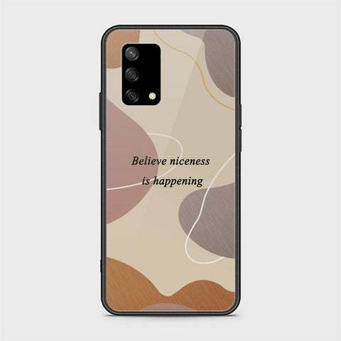 Oppo F19s Cover - Happy Series - HQ Ultra Shine Premium Infinity Glass Soft Silicon Borders Case