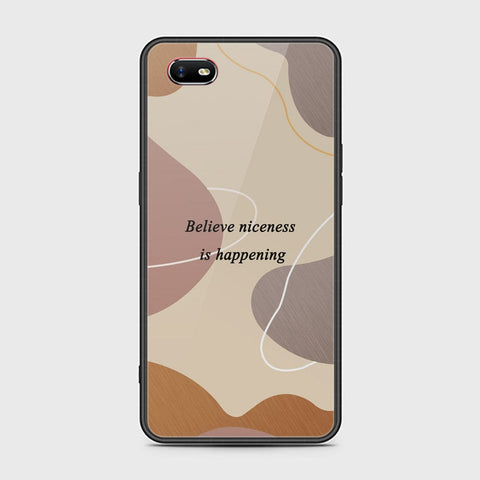 Oppo A1k Cover - Happy Series - HQ Ultra Shine Premium Infinity Glass Soft Silicon Borders Case