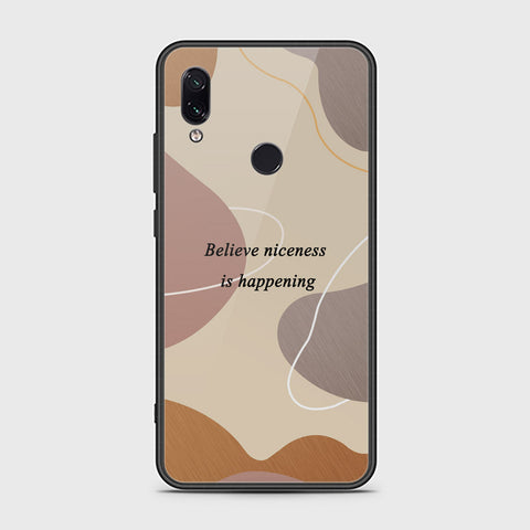 Xiaomi Redmi Note 7 Cover - Happy Series - HQ Ultra Shine Premium Infinity Glass Soft Silicon Borders Case