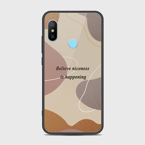 Xiaomi Redmi Note 6 Pro Cover - Happy Series - HQ Ultra Shine Premium Infinity Glass Soft Silicon Borders Case