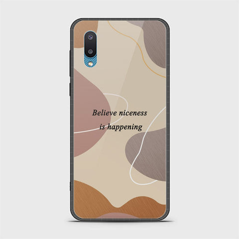 Samsung Galaxy A02 Cover - Happy Series - HQ Ultra Shine Premium Infinity Glass Soft Silicon Borders Case