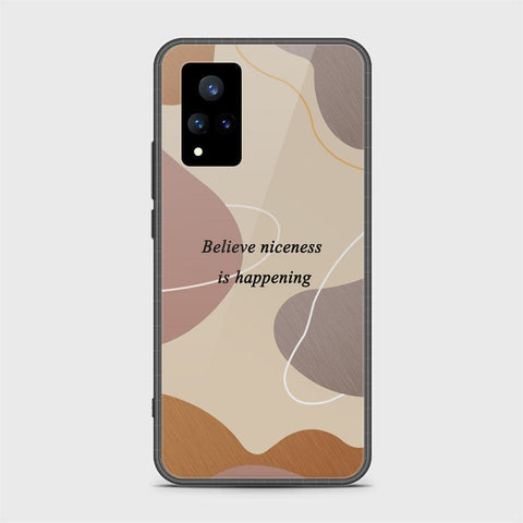 Vivo V21 Cover - Happy Series - HQ Ultra Shine Premium Infinity Glass Soft Silicon Borders Case