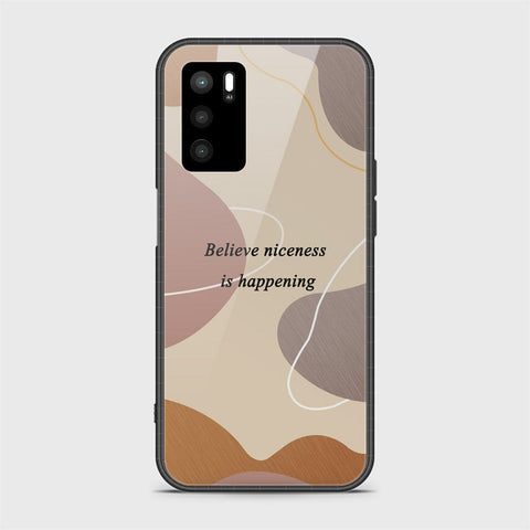 Oppo A16 Cover - Happy Series - HQ Ultra Shine Premium Infinity Glass Soft Silicon Borders Case