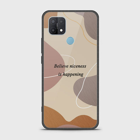 Oppo A15 Cover - Happy Series - HQ Ultra Shine Premium Infinity Glass Soft Silicon Borders Case