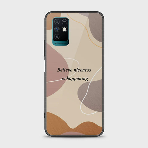 Infinix Note 10 Cover - Happy Series - HQ Ultra Shine Premium Infinity Glass Soft Silicon Borders Case