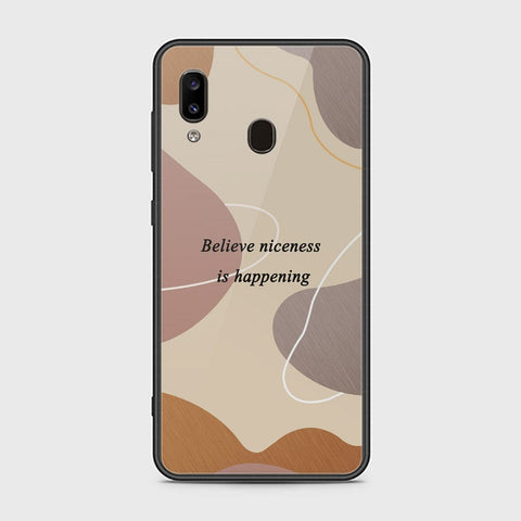 Samsung Galaxy A20 Cover - Happy Series - HQ Ultra Shine Premium Infinity Glass Soft Silicon Borders Case