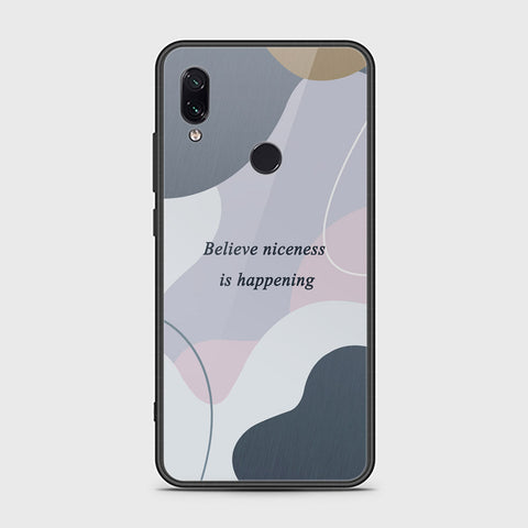 Xiaomi Redmi Note 7 Cover - Happy Series - HQ Ultra Shine Premium Infinity Glass Soft Silicon Borders Case