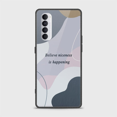 Oppo Reno 4 Pro Cover - Happy Series - HQ Ultra Shine Premium Infinity Glass Soft Silicon Borders Case