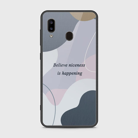 Samsung Galaxy A30 Cover - Happy Series - HQ Ultra Shine Premium Infinity Glass Soft Silicon Borders Case