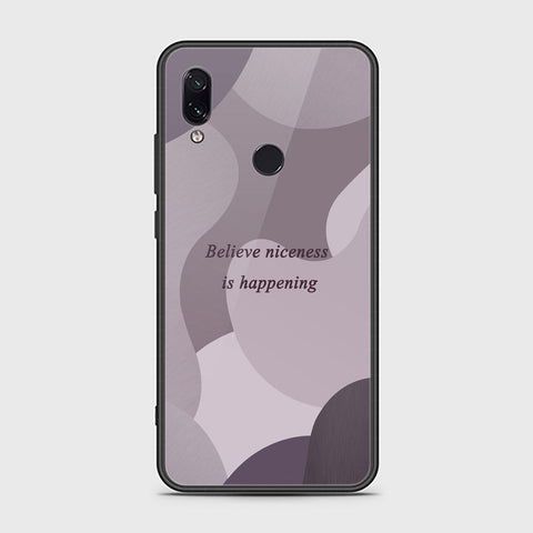 Xiaomi Redmi Note 7 Cover - Happy Series - HQ Ultra Shine Premium Infinity Glass Soft Silicon Borders Case