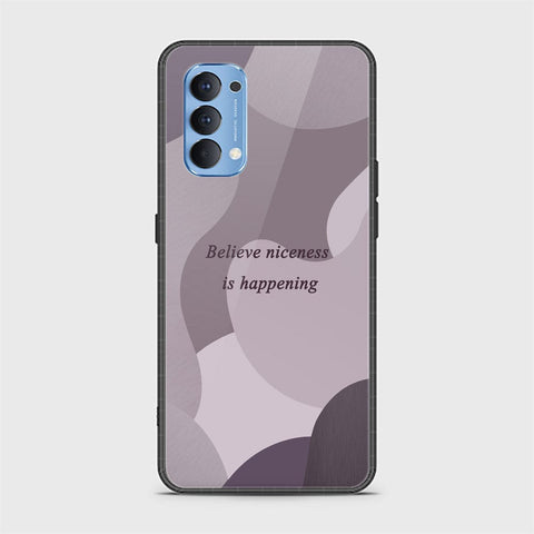 Oppo Reno 4 Cover - Happy Series - HQ Ultra Shine Premium Infinity Glass Soft Silicon Borders Case