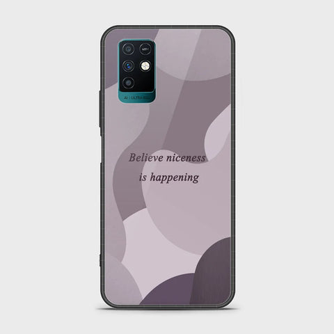 Infinix Note 10 Cover - Happy Series - HQ Ultra Shine Premium Infinity Glass Soft Silicon Borders Case