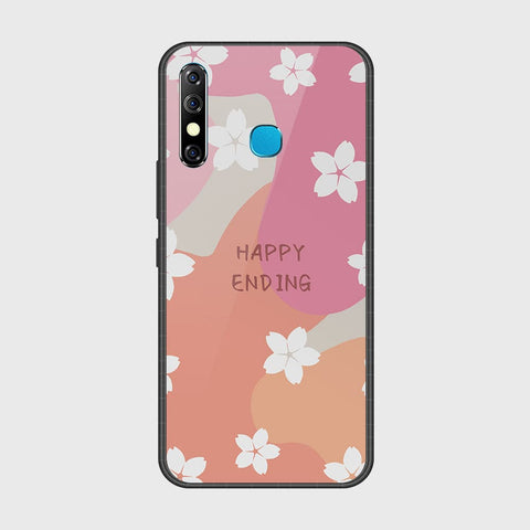 Infinix Hot 8Cover- Happy Series - HQ Ultra Shine Premium Infinity Glass Soft Silicon Borders Case