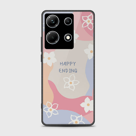 Infinix Note 30 Cover- Happy Series - HQ Ultra Shine Premium Infinity Glass Soft Silicon Borders Case