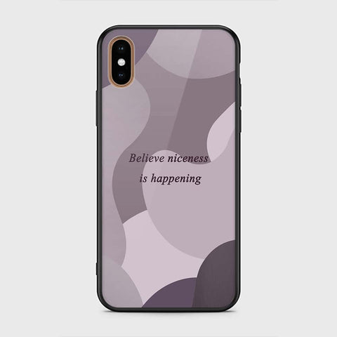 iPhone XS Max Cover - Happy Series - HQ Ultra Shine Premium Infinity Glass Soft Silicon Borders Case