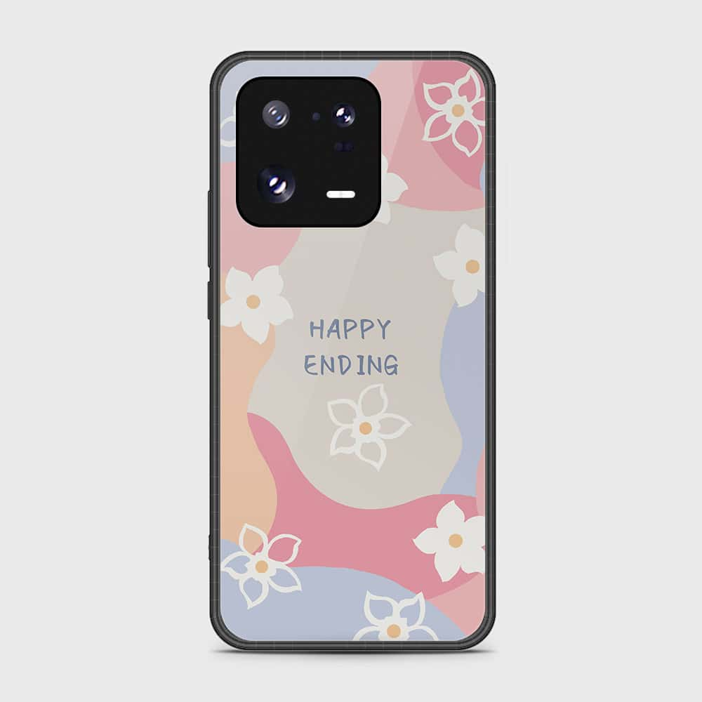 Xiaomi 13 Pro Cover- Happy Series - HQ Ultra Shine Premium Infinity Glass Soft Silicon Borders Case