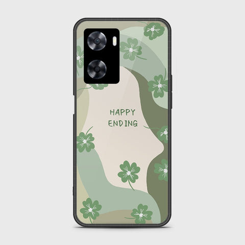 Oppo A57s Cover - Happy Series - HQ Ultra Shine Premium Infinity Glass Soft Silicon Borders Case