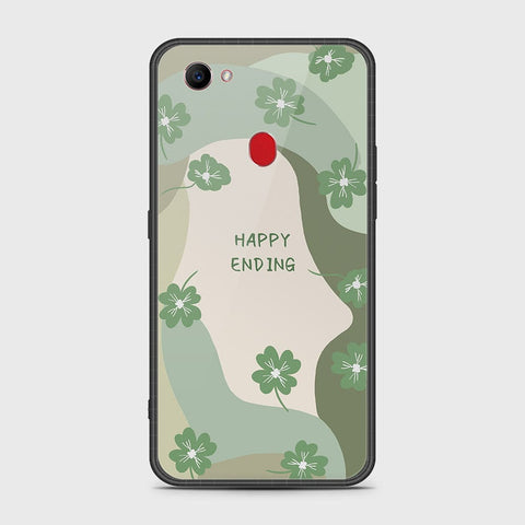 Oppo F7 Cover- Happy Series - HQ Ultra Shine Premium Infinity Glass Soft Silicon Borders Case