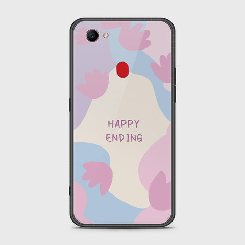 Oppo F7 Cover- Happy Series - HQ Ultra Shine Premium Infinity Glass Soft Silicon Borders Case