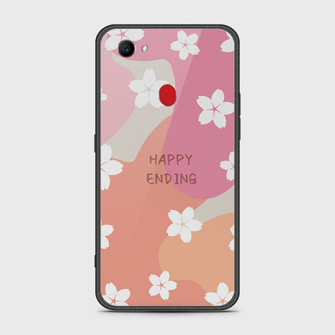 Oppo F7 Cover- Happy Series - HQ Ultra Shine Premium Infinity Glass Soft Silicon Borders Case