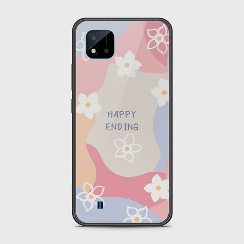 Realme C20 Cover- Happy Series - HQ Ultra Shine Premium Infinity Glass Soft Silicon Borders Case