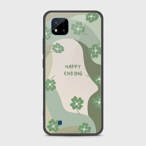 Realme C20 Cover- Happy Series - HQ Ultra Shine Premium Infinity Glass Soft Silicon Borders Case