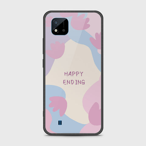 Realme C20 Cover- Happy Series - HQ Ultra Shine Premium Infinity Glass Soft Silicon Borders Case