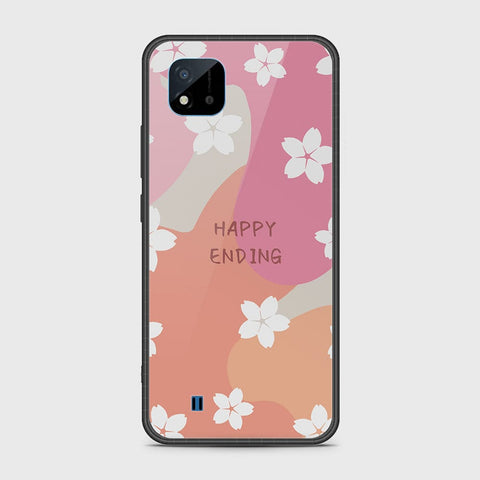 Realme C20A Cover- Happy Series - HQ Ultra Shine Premium Infinity Glass Soft Silicon Borders Case