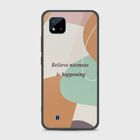 Realme C20 Cover- Happy Series - HQ Ultra Shine Premium Infinity Glass Soft Silicon Borders Case