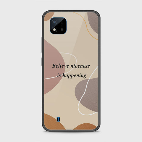 Realme C20 Cover- Happy Series - HQ Ultra Shine Premium Infinity Glass Soft Silicon Borders Case