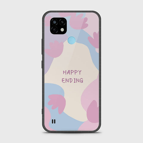 Realme C21 Cover- Happy Series - HQ Ultra Shine Premium Infinity Glass Soft Silicon Borders Case