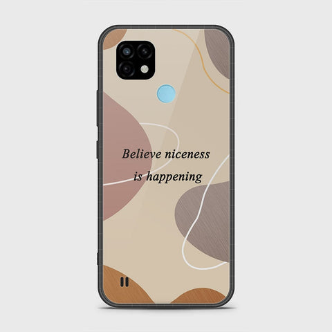 Realme C21 Cover- Happy Series - HQ Ultra Shine Premium Infinity Glass Soft Silicon Borders Case