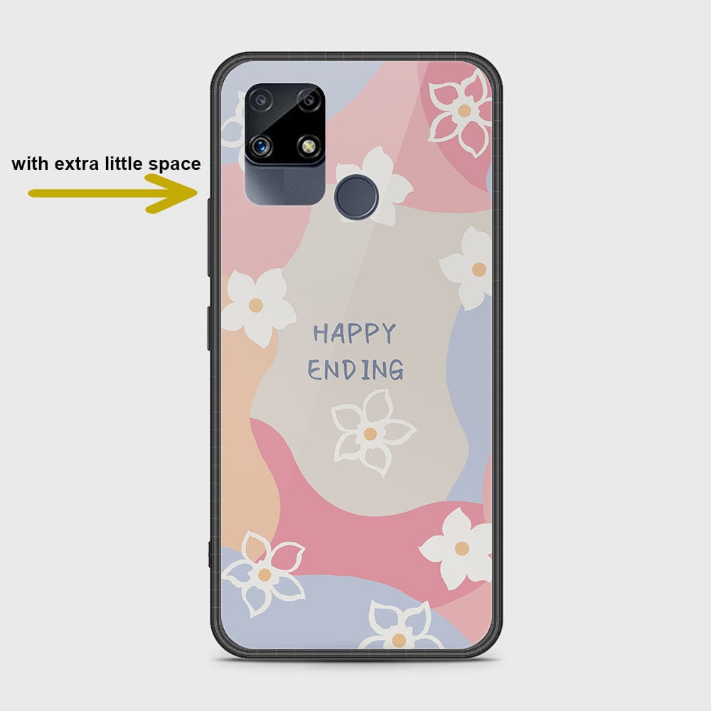 Realme C12 Cover- Happy Series - HQ Ultra Shine Premium Infinity Glass Soft Silicon Borders Case