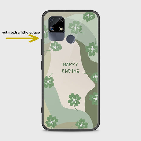 Realme Narzo 30A Cover- Happy Series - HQ Ultra Shine Premium Infinity Glass Soft Silicon Borders Case