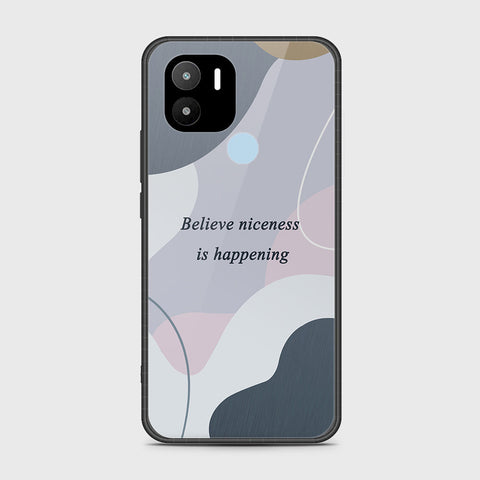 Xiaomi Redmi A1 Plus Cover - Happy Series - HQ Ultra Shine Premium Infinity Glass Soft Silicon Borders Case