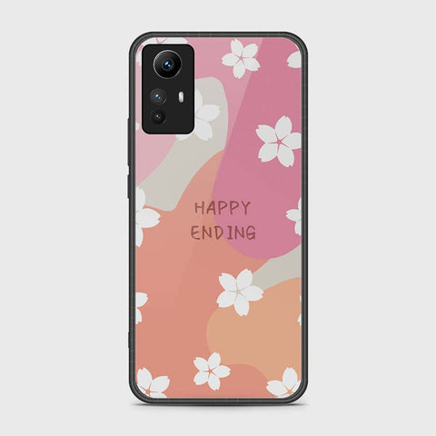 Xiaomi Redmi Note 12S Cover- Happy Series - HQ Ultra Shine Premium Infinity Glass Soft Silicon Borders Case