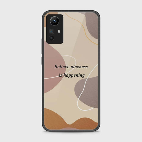 Xiaomi Redmi Note 12S Cover- Happy Series - HQ Ultra Shine Premium Infinity Glass Soft Silicon Borders Case