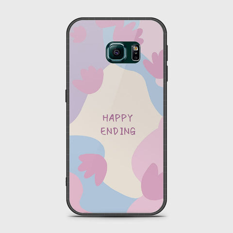 Samsung Galaxy S6 Edge Cover- Happy Series - HQ Ultra Shine Premium Infinity Glass Soft Silicon Borders Case