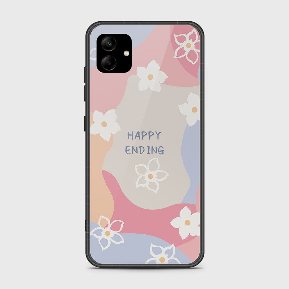 Samsung Galaxy A04 Cover- Happy Series - HQ Ultra Shine Premium Infinity Glass Soft Silicon Borders Case