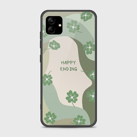 Samsung Galaxy A04e Cover - Happy Series - HQ Ultra Shine Premium Infinity Glass Soft Silicon Borders Case